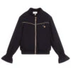 Le Chic Girls Navy Blue Zip-Up Top