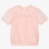 Le Chic Girls Pink Lace Blouse