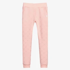 Le Chic Girls Pink Logo Joggers