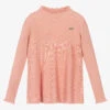 Le Chic Girls Pink Ribbed Knit Sweater