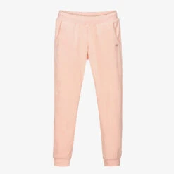 Le Chic Girls Pink Velour Joggers