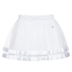 Le Chic Girls White Tulle Skirt