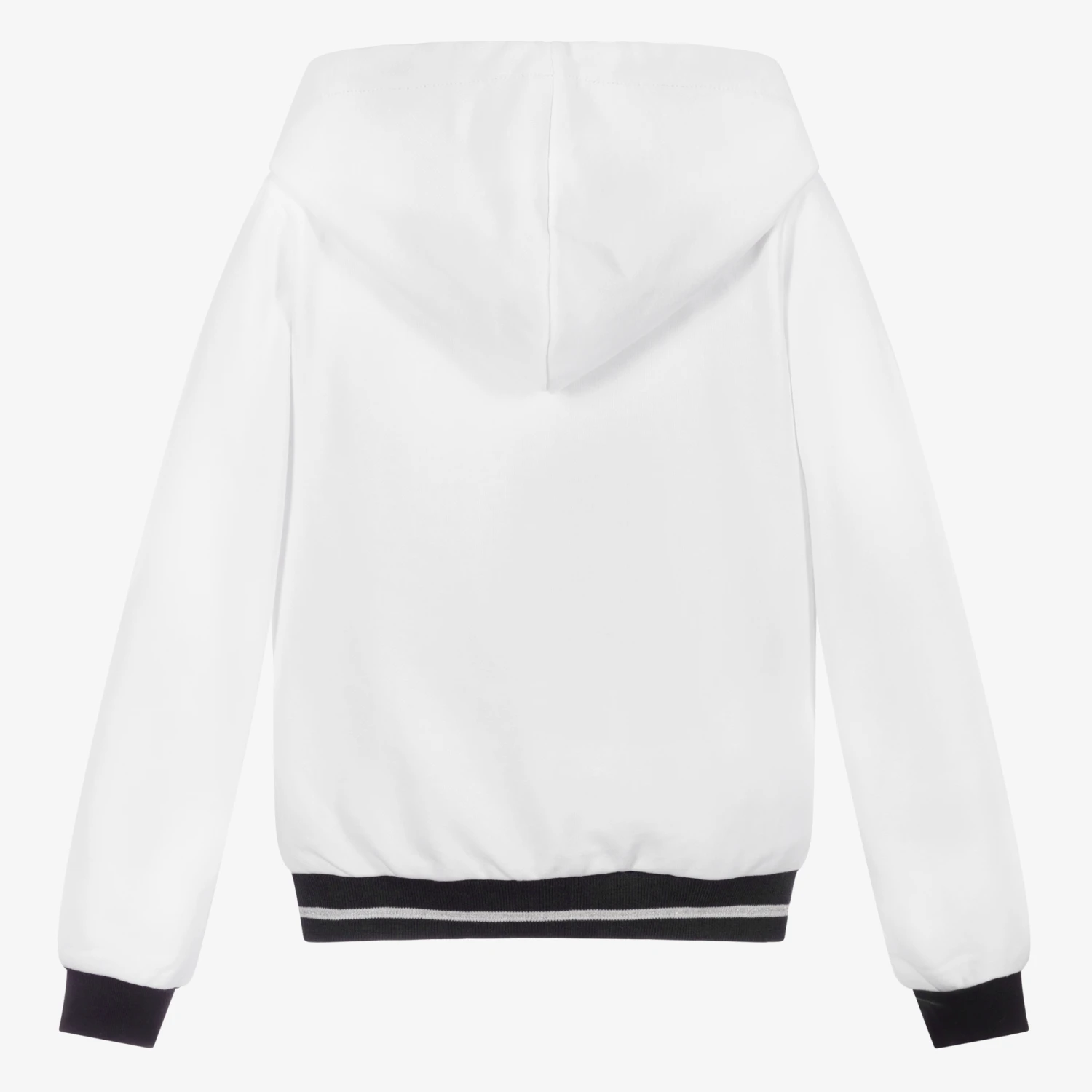 Le Chic White Sequinned Heart Hoodie 2 Le Chic White Sequinned Heart Hoodie - Image 2