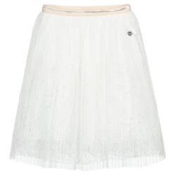 Le Chic White Tulle & Lace Skirt