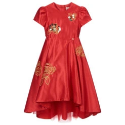 Le Mu Red & Gold Satin Dress -Deals Whimsy Collection Store le mu red gold satin dress 358916 261fbca785a49637242da5bd6d9fec8a32d56c06