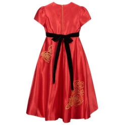Le Mu Red & Gold Satin Dress -Deals Whimsy Collection Store le mu red gold satin dress 358916 39d56dd24478cab90a0049f7151dc7eb9b69d50f