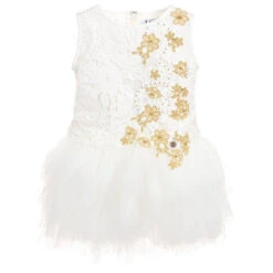 Lesy Luxury White Tulle Dress