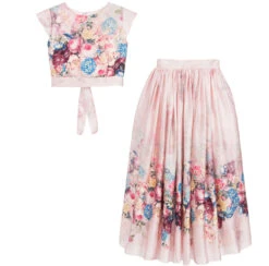 Lesy Pink Floral Top & Skirt Set -Deals Whimsy Collection Store lesy pink floral top skirt set 207754 aa9c3dd11b651950926d8112118fde2280da4c37