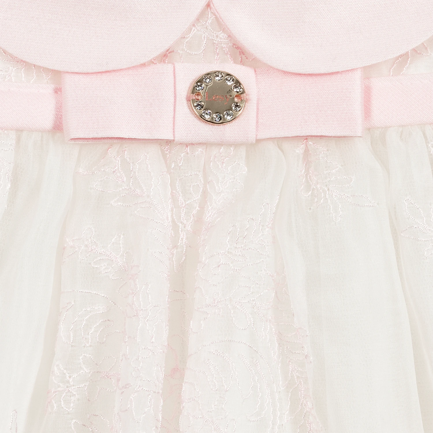 Lesy Pink & White Silk Dress 3 Lesy Pink & White Silk Dress - Image 3