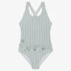 Liewood Girls Blue Stripe Amara Swimsuit (UPF40+)