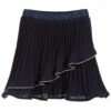 Lili Gaufrette Girls Navy Blue Pleated Skirt