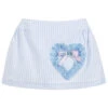 Little Darlings Girls Blue Striped Skirt