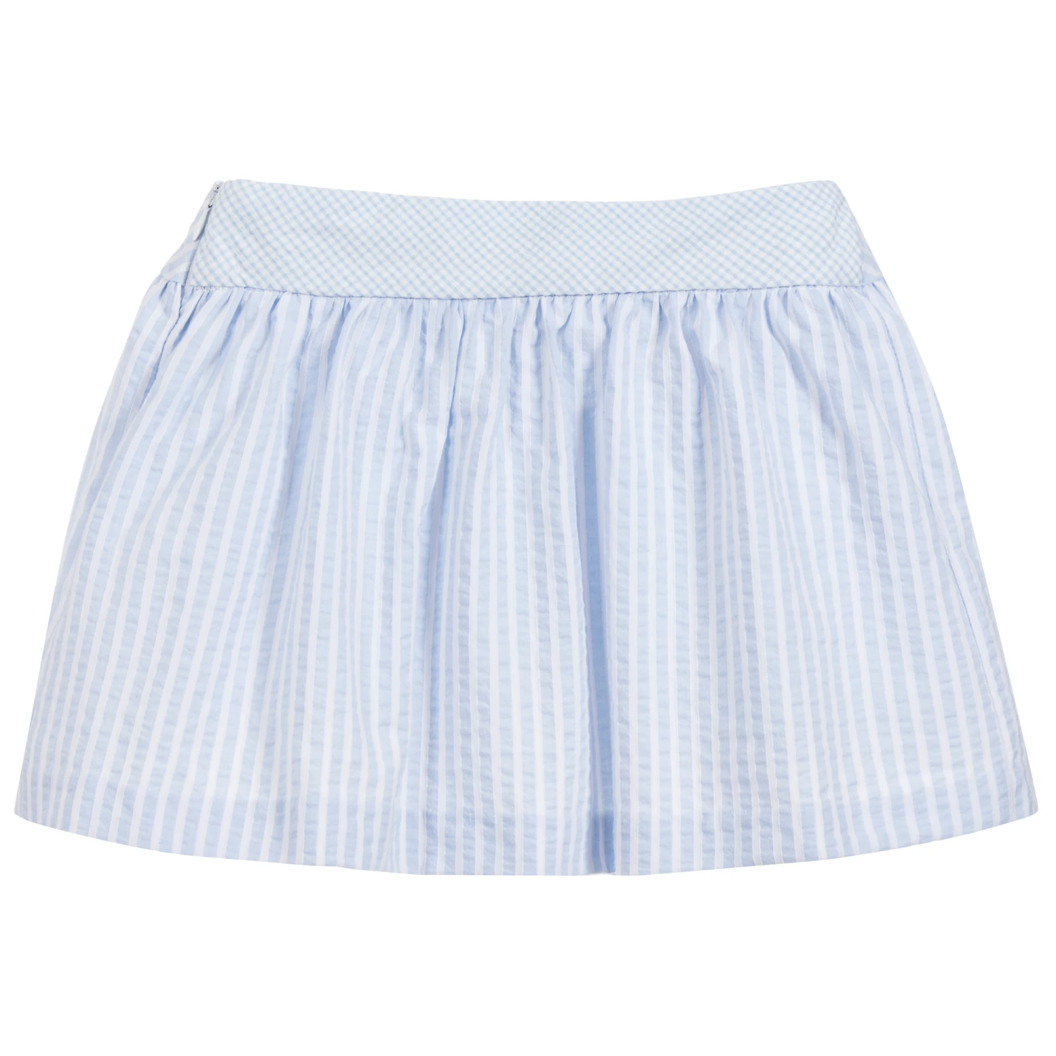 Little Darlings Girls Blue Striped Skirt 2 Little Darlings Girls Blue Striped Skirt - Image 2