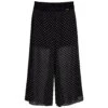 Loredana Black Dotted Chiffon Culottes