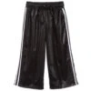 Loredana Black Faux Leather Culottes