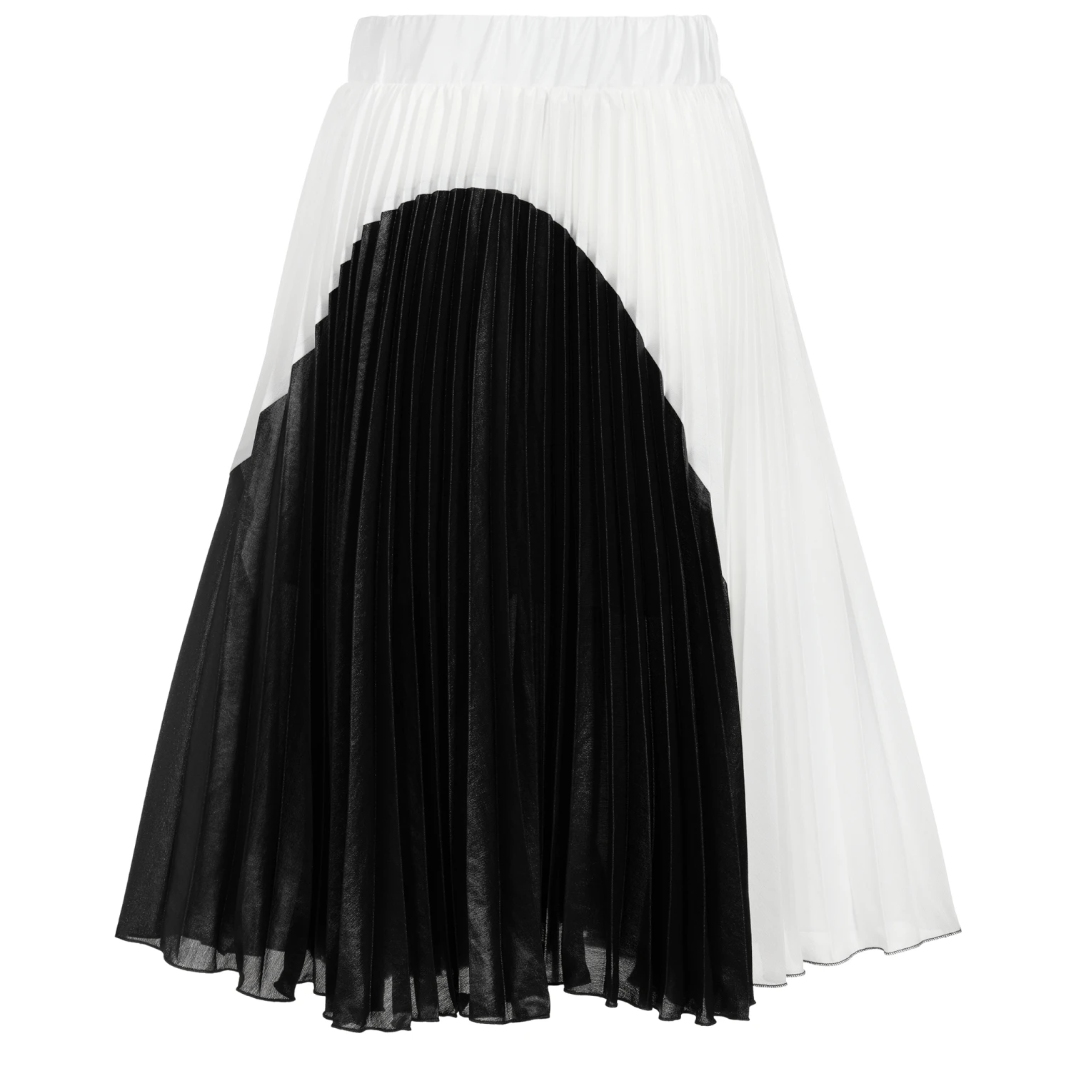 Loredana Black & White Pleated Skirt 2 Loredana Black & White Pleated Skirt - Image 2