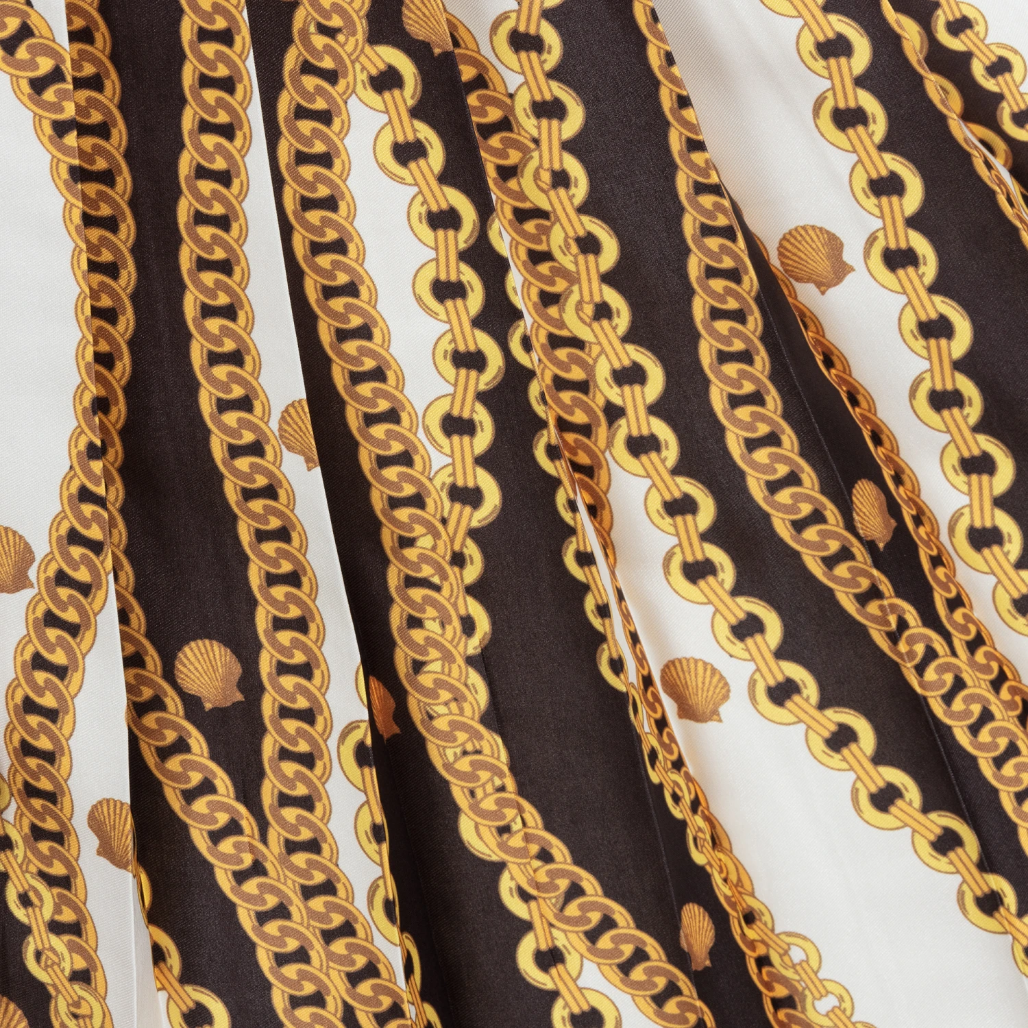 Loredana Gold & Black Pleated Skirt 4 Loredana Gold & Black Pleated Skirt - Image 4