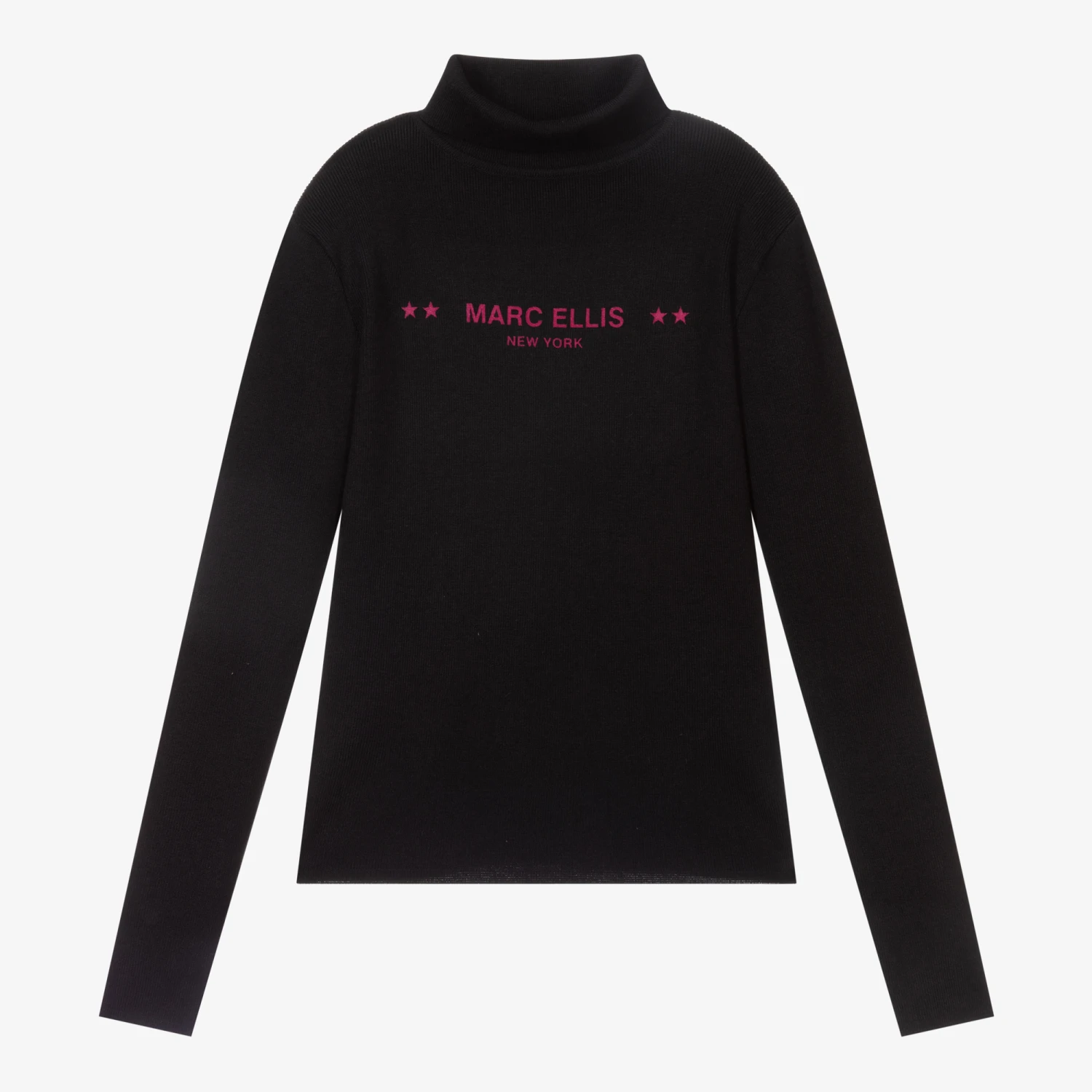 Marc Ellis Black Rib Roll Neck Sweater 1 Marc Ellis Black Rib Roll Neck Sweater