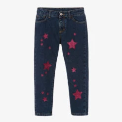 Marc Ellis Blue & Pink Glitter Star Jeans
