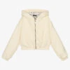 Marc Ellis Girls Ivory Fleecy Zip-Up Top