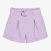 Marc Ellis Girls Purple Belted Shorts