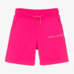 MARC JACOBS Fuchsia Pink Cotton Logo Shorts