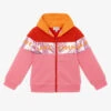 MARC JACOBS Girls Pink Colourblock Zip-Up Hoodie