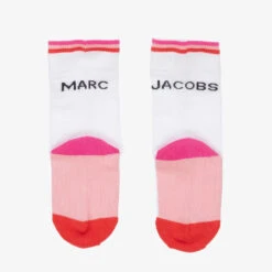 MARC JACOBS Girls White & Pink Logo Socks -Deals Whimsy Collection Store marc jacobs girls white pink logo socks 469415 7bbb4f843bcfc84656670db666a5c1401ddcd028