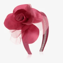 Marchesa Kids Couture Girls Pink Floral Headband