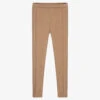 Mayoral Beige Faux Suede Leggings