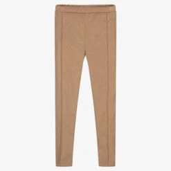 Mayoral Beige Faux Suede Leggings