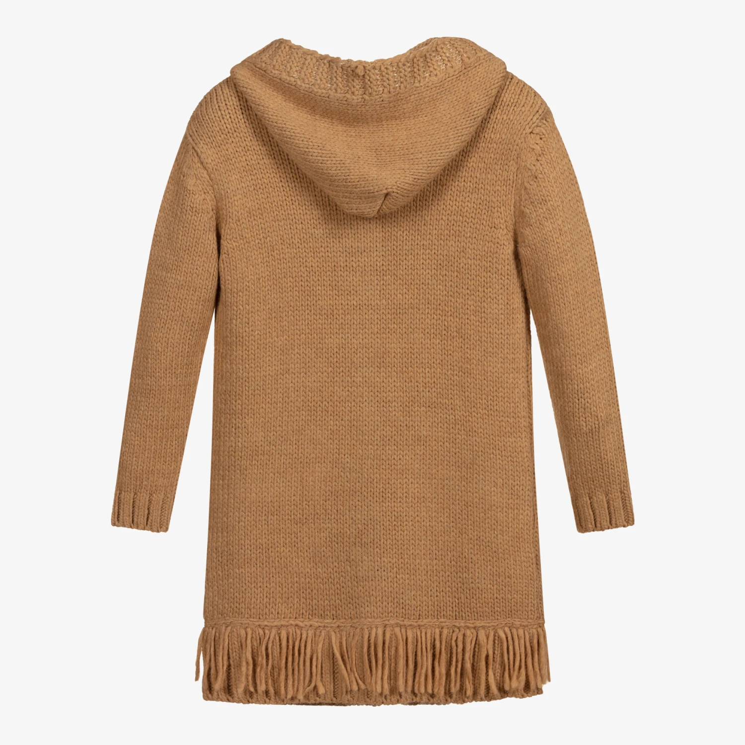 Mayoral Beige Knitted Long Cardigan 2 Mayoral Beige Knitted Long Cardigan - Image 2