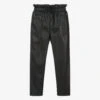 Mayoral Black Faux Leather Trousers