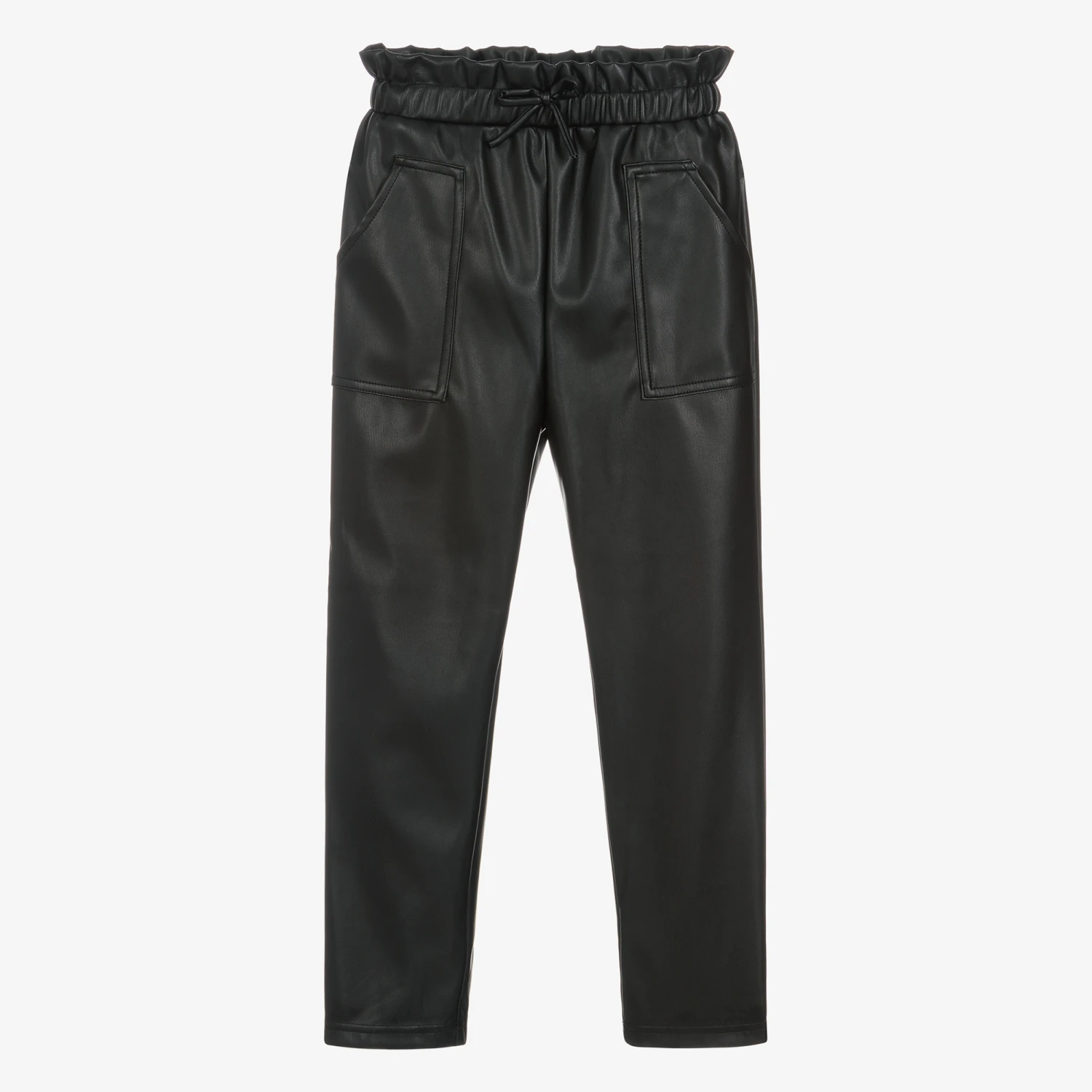 Mayoral Black Faux Leather Trousers 1 Mayoral Black Faux Leather Trousers