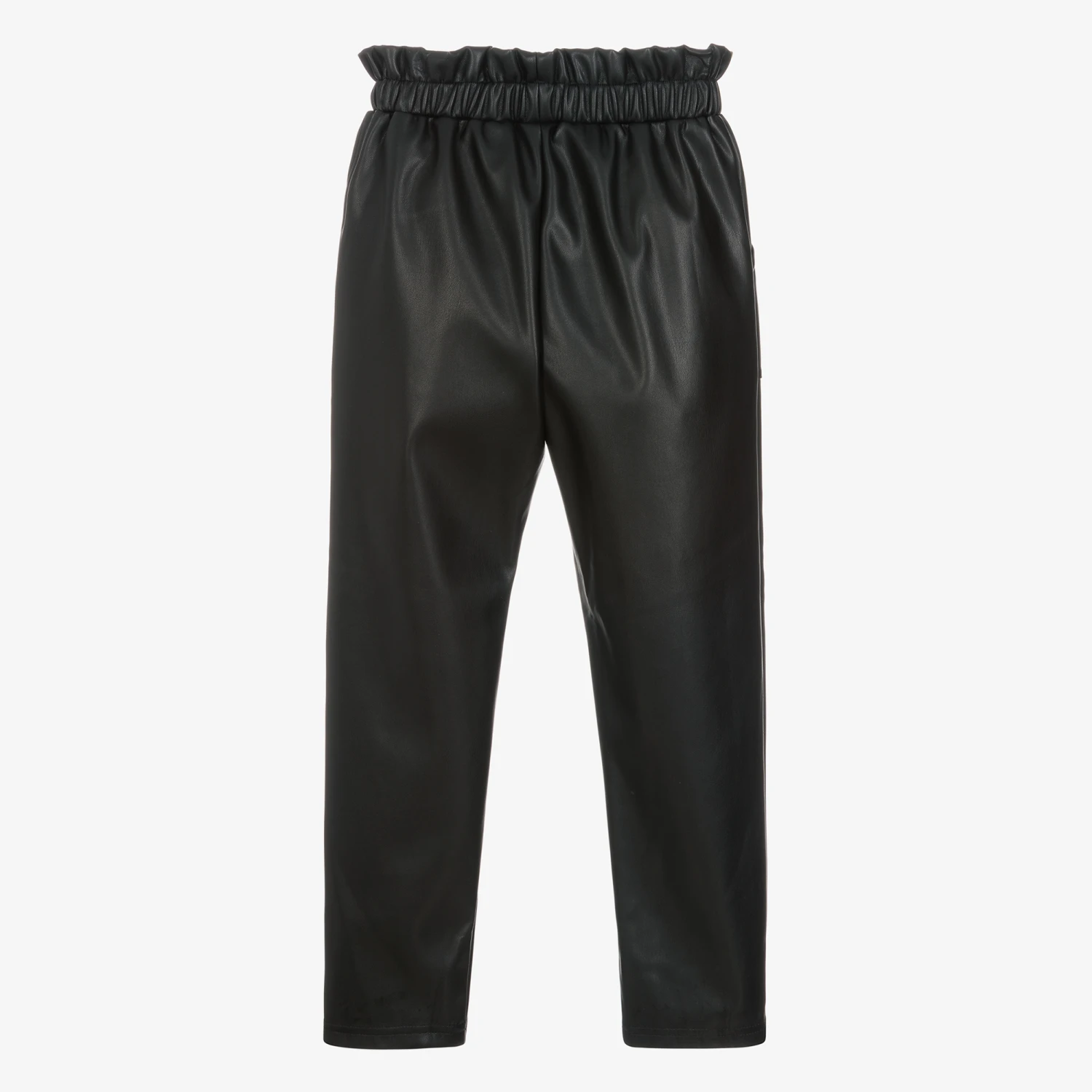 Mayoral Black Faux Leather Trousers 2 Mayoral Black Faux Leather Trousers - Image 2