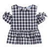 Mayoral Blue Check Cotton Blouse