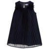 Mayoral Blue Pleated Chiffon Dress