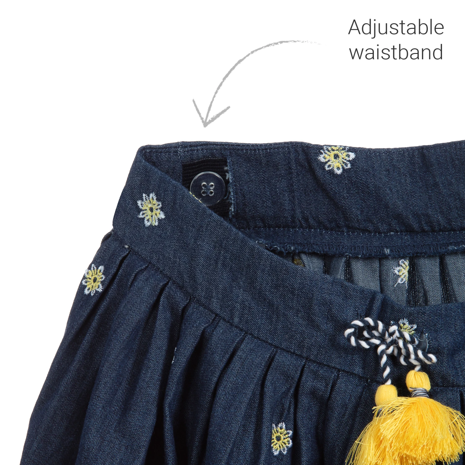 Mayoral Blue & Yellow Denim Shorts 3 Mayoral Blue & Yellow Denim Shorts - Image 3