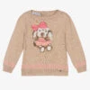 Mayoral Girls Beige Puppy Wool Sweater
