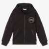 Mayoral Girls Black Hooded Zip-Up Top