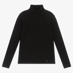 Mayoral Girls Black Roll Neck Top