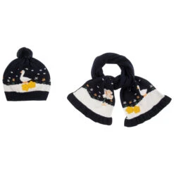 Mayoral Girls Blue Cotton Knit Hat Set