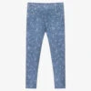 Mayoral Girls Blue Floral Leggings
