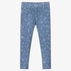 Mayoral Girls Blue Floral Leggings