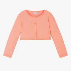 Mayoral Girls Coral Pink Cardigan
