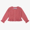 Mayoral Girls Dark Pink Cotton Cardigan
