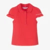 Mayoral Girls Fuchsia Pink Cotton Polo Shirt