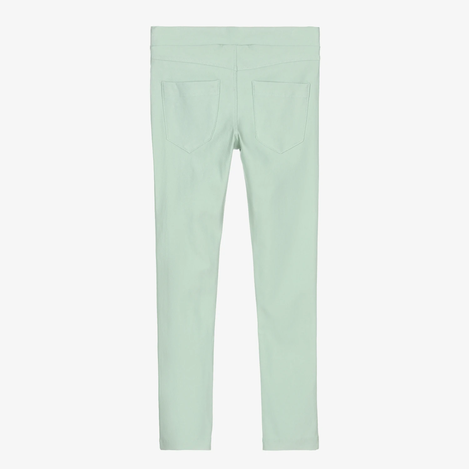 Mayoral Girls Green Cotton Jeggings 2 Mayoral Girls Green Cotton Jeggings - Image 2