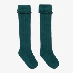 Mayoral Girls Green Knee-High Socks