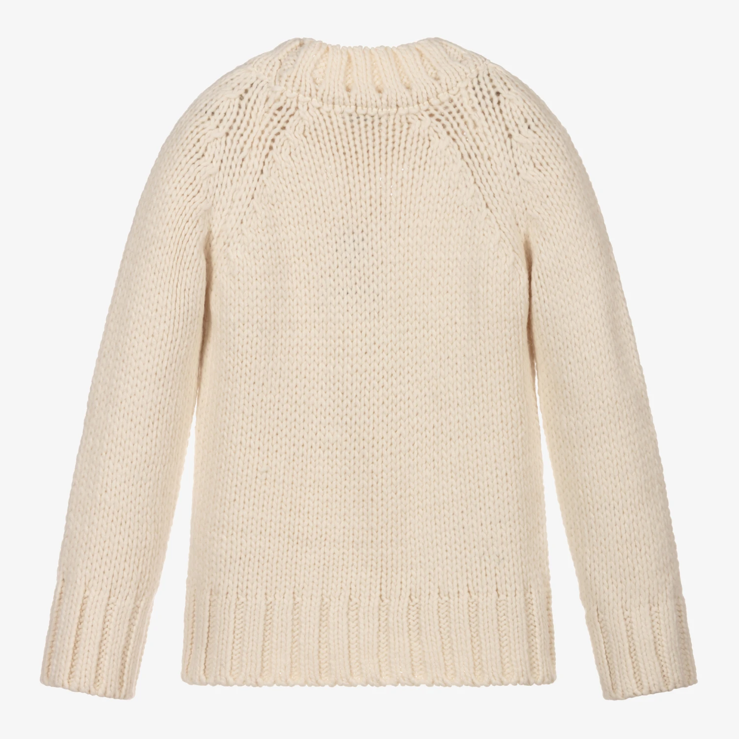Mayoral Girls Ivory Cable Knit Sweater 2 Mayoral Girls Ivory Cable Knit Sweater - Image 2